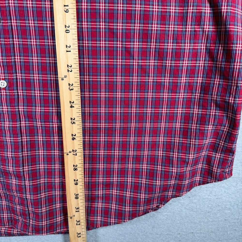 Ralph Lauren Blake Mens XXL Red Blue Plaid Button Down Shirt Long Sleeve Cotton - Picture 8 of 12